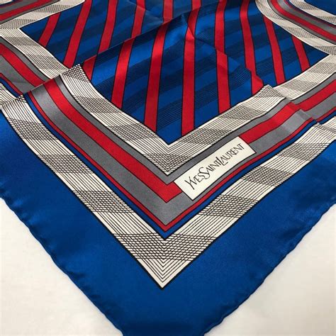 Foulard Ysl Vintage Cotone Cm42x42 .